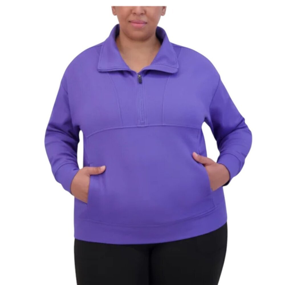 NEW Gaiam Ribbed Quarter Zip Pullover | Periwinkle